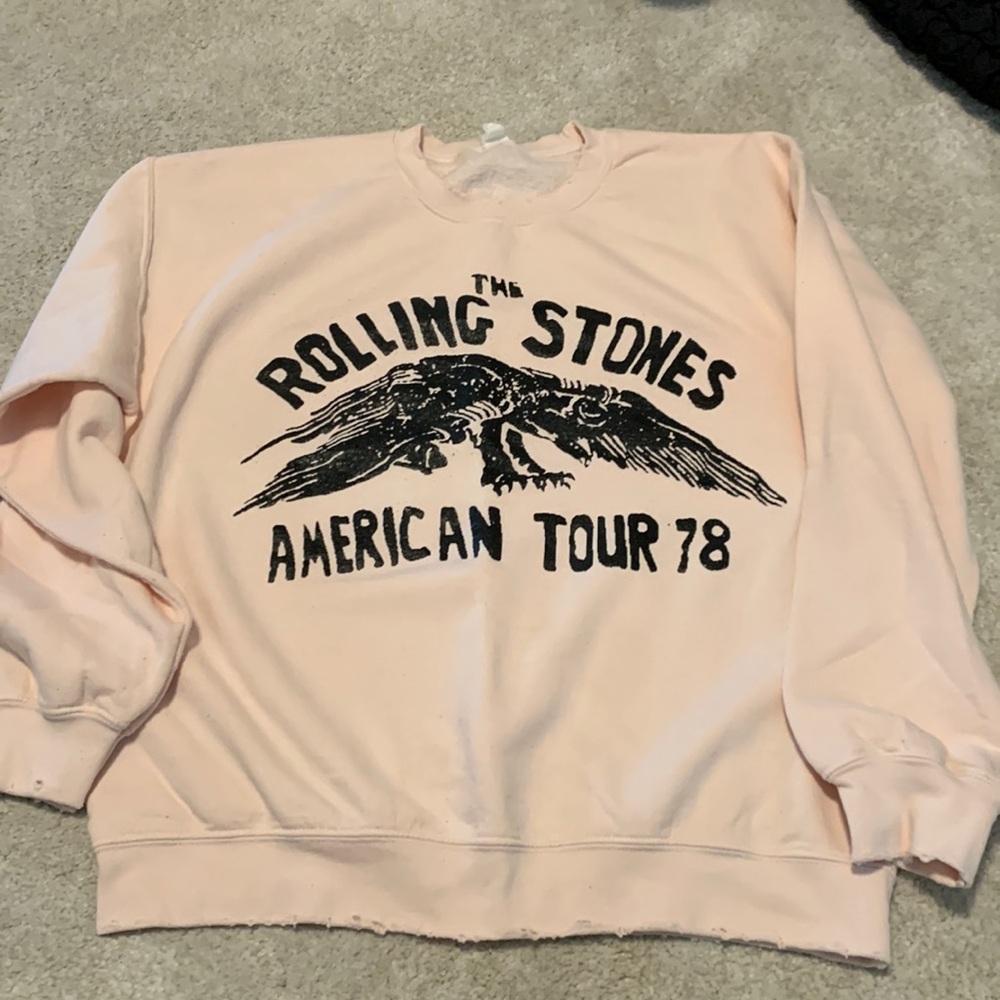 Madeworn Rock Pink Rolling Stones Sweatshirt